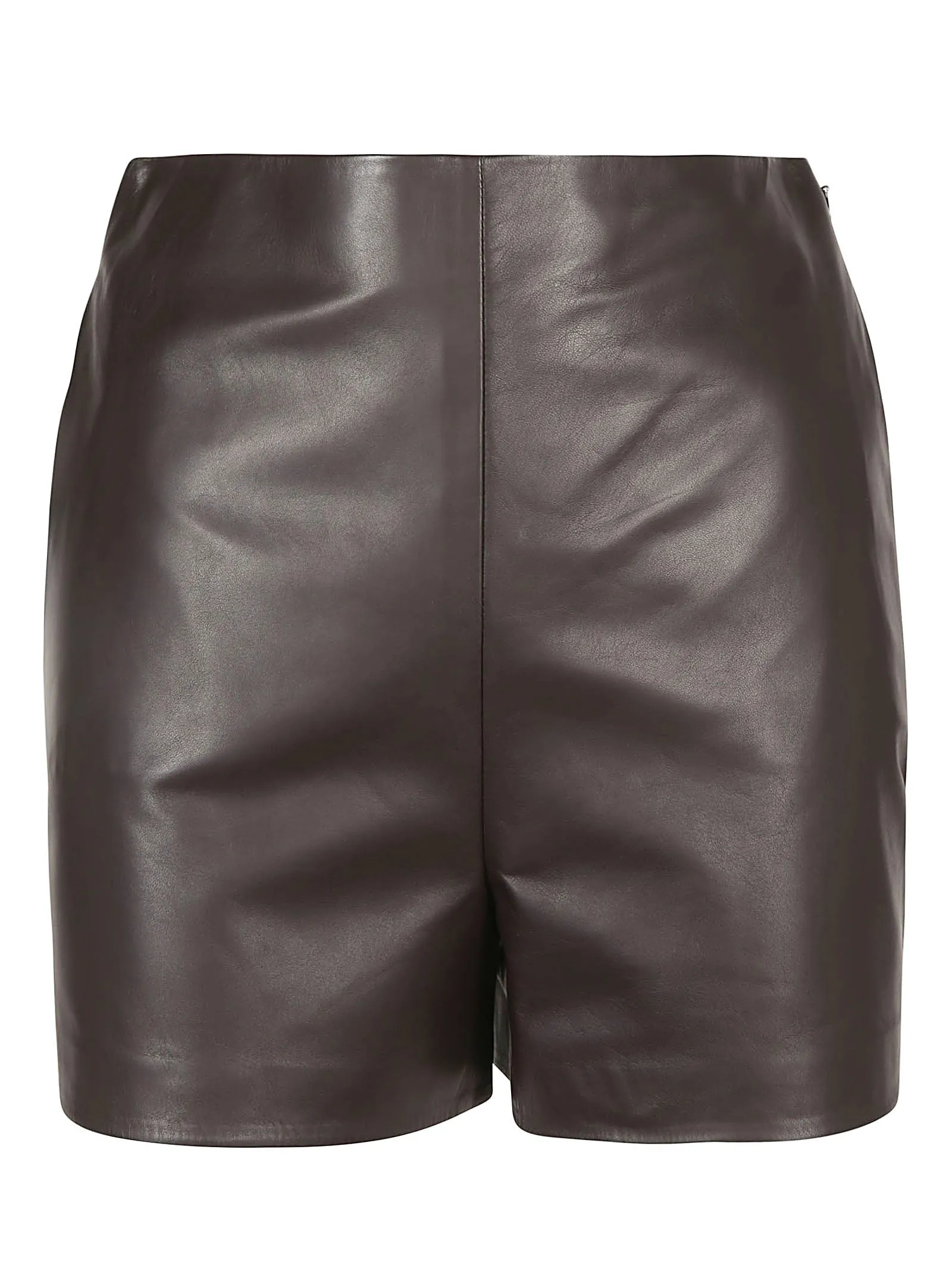 Valentino High-Rise Leather Shorts