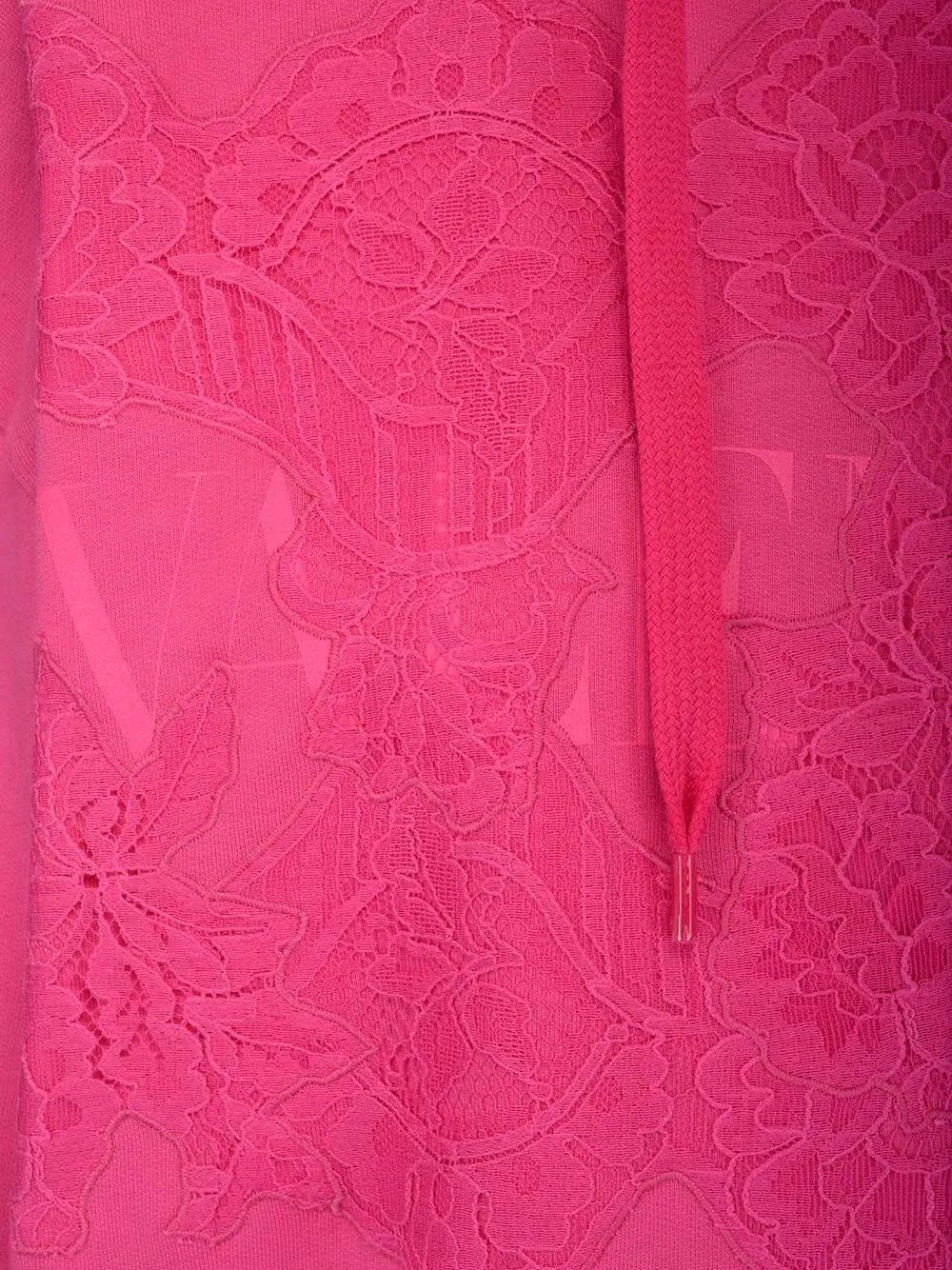 Valentino Lace Detail Logo Hoodie