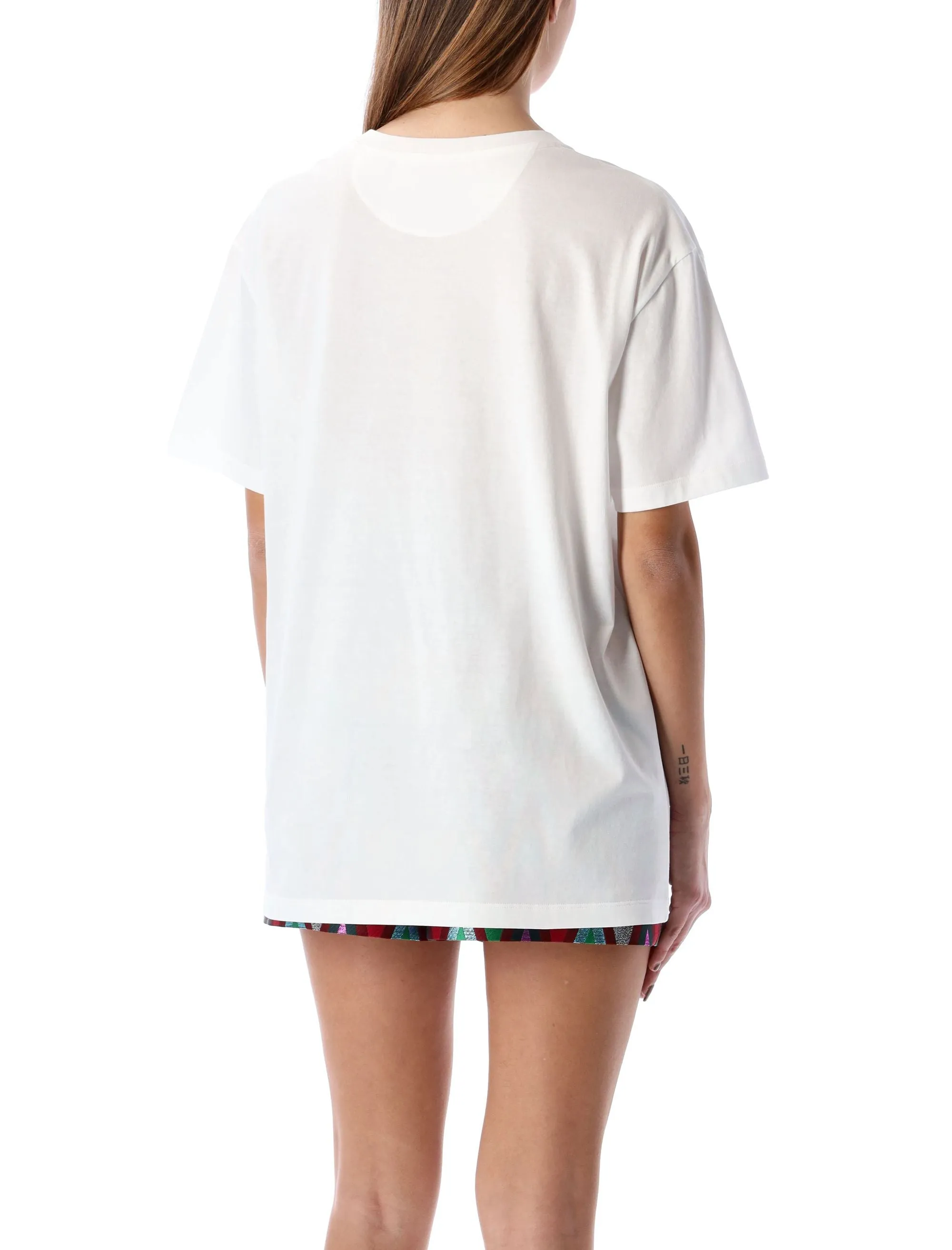 Valentino Logo Embroidered Crewneck T-Shirt