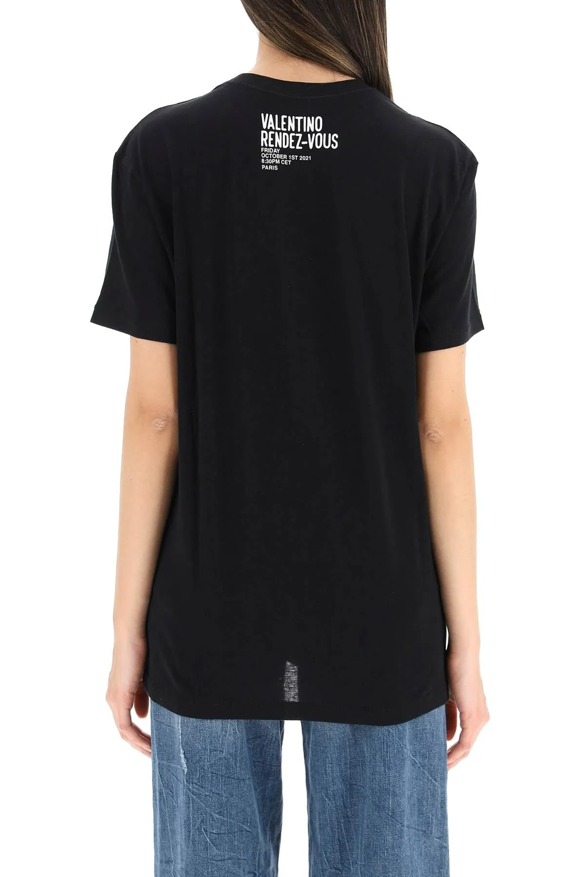 Valentino Logo Printed Crewneck T-Shirt