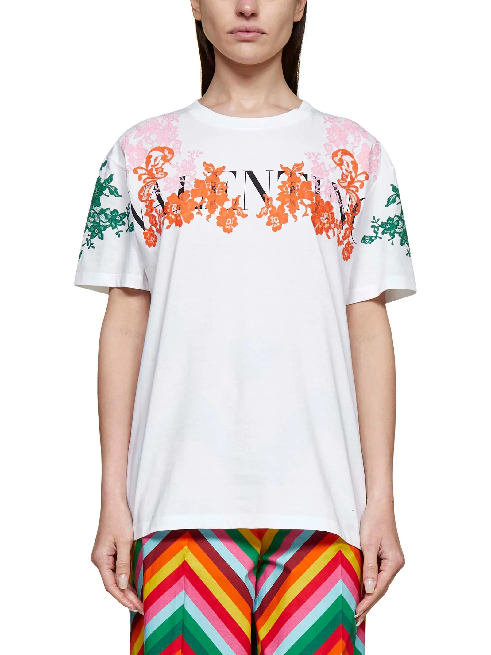 Valentino Logo Printed Crewneck T-Shirt