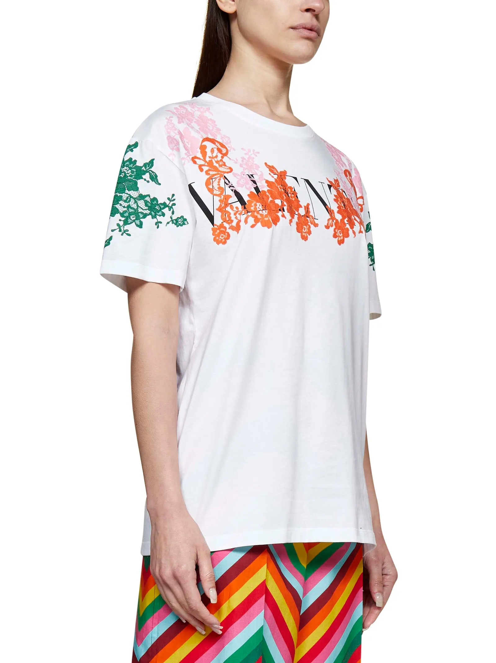 Valentino Logo Printed Crewneck T-Shirt