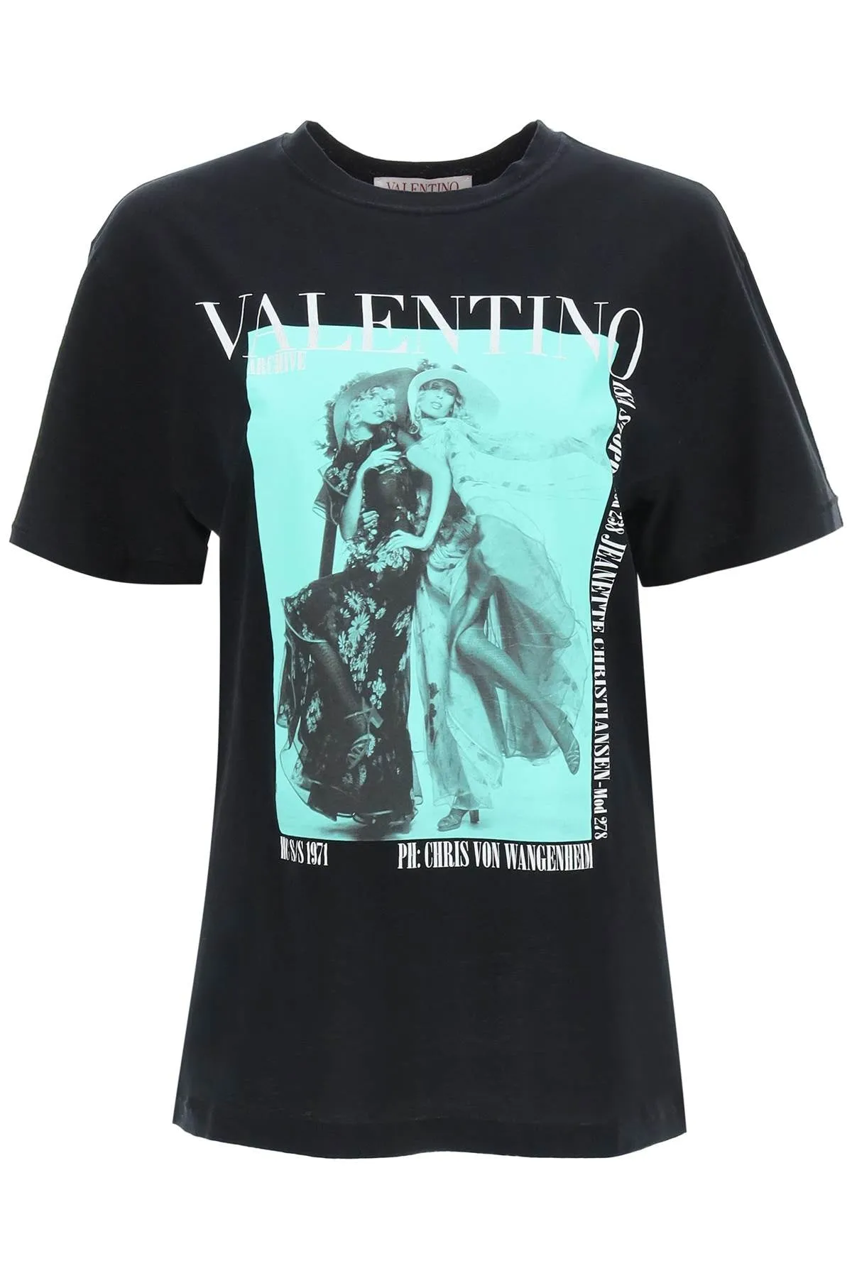 Valentino Logo Printed Crewneck T-Shirt