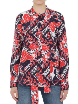 Valentino Logo Printed Long-Sleeved Shirt
