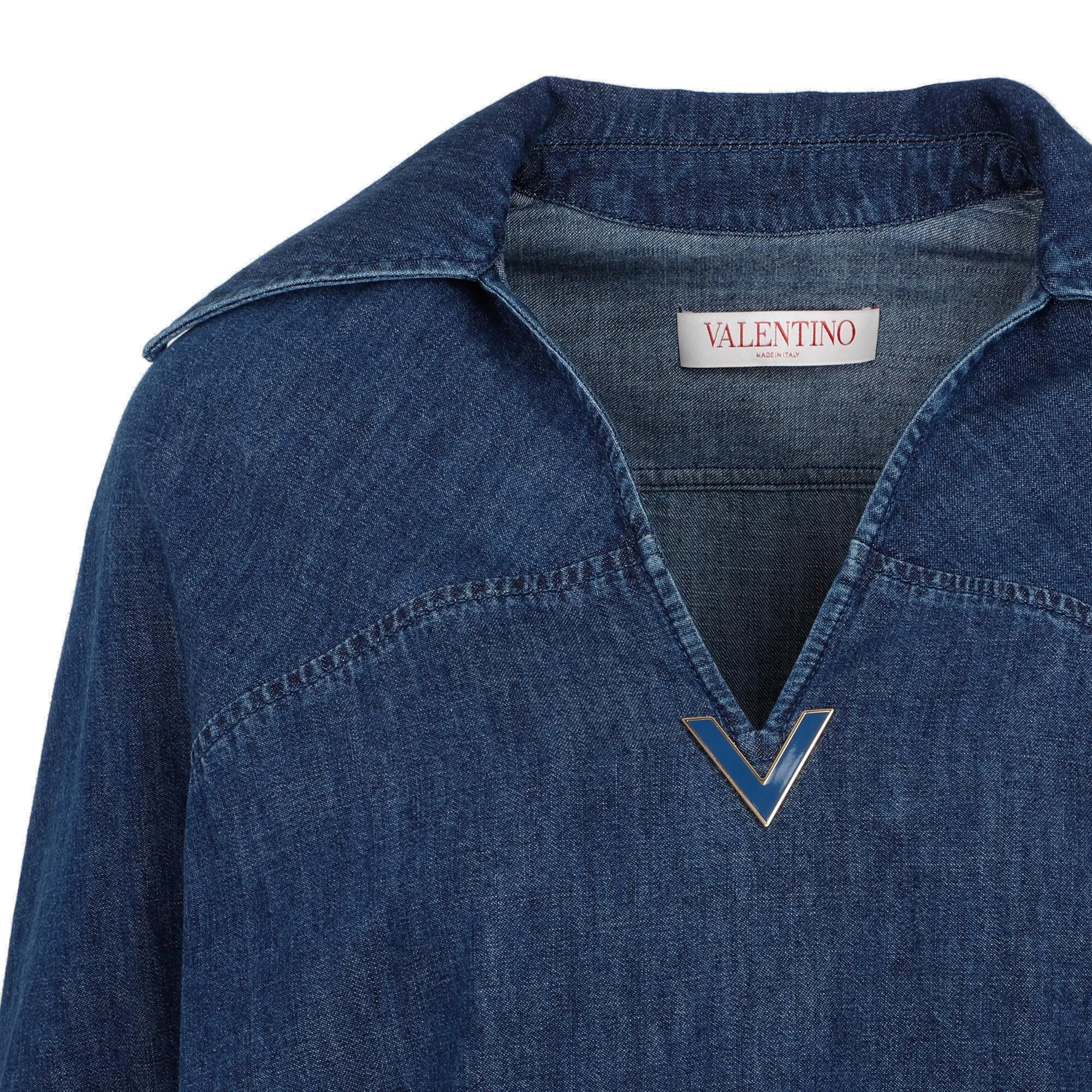 Valentino Long Denim Shirt