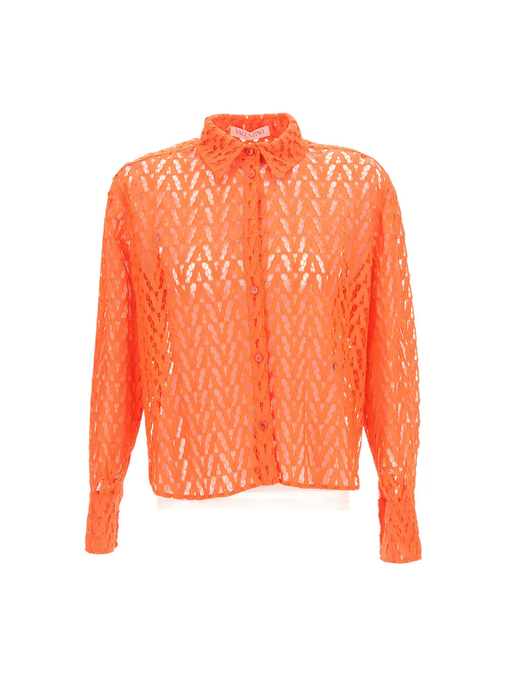 Valentino Long-Sleeved Lace Shirt