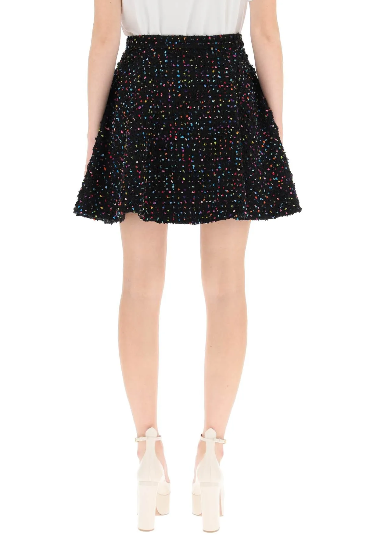 Valentino Tweed Pois Mini Skirt