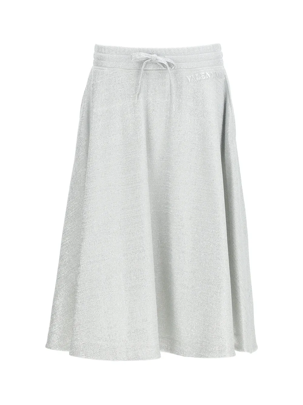 ValentinoLogo Detailed Drawstring Midi Skirt