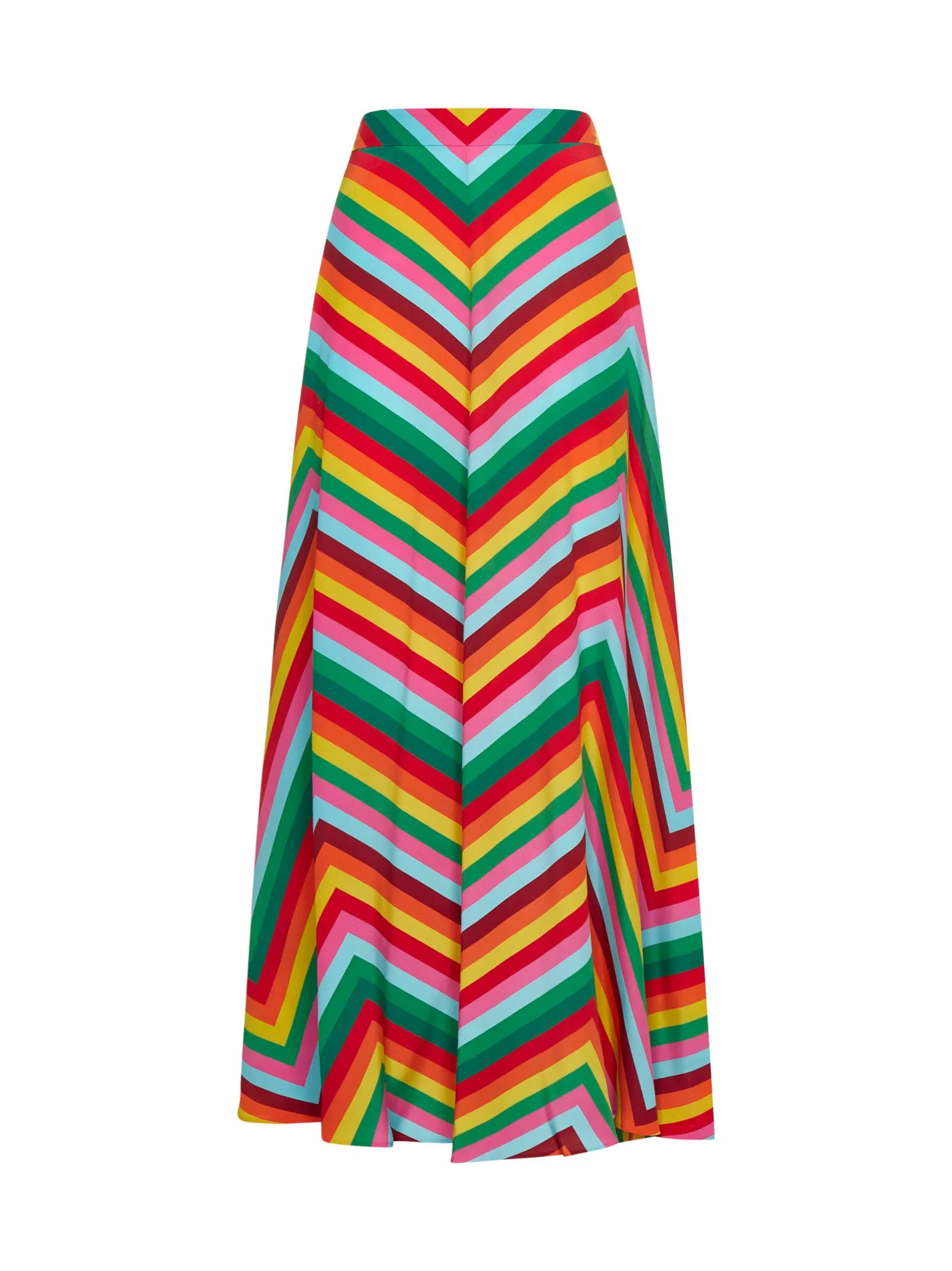 ValentinoStriped High Waist Skirt