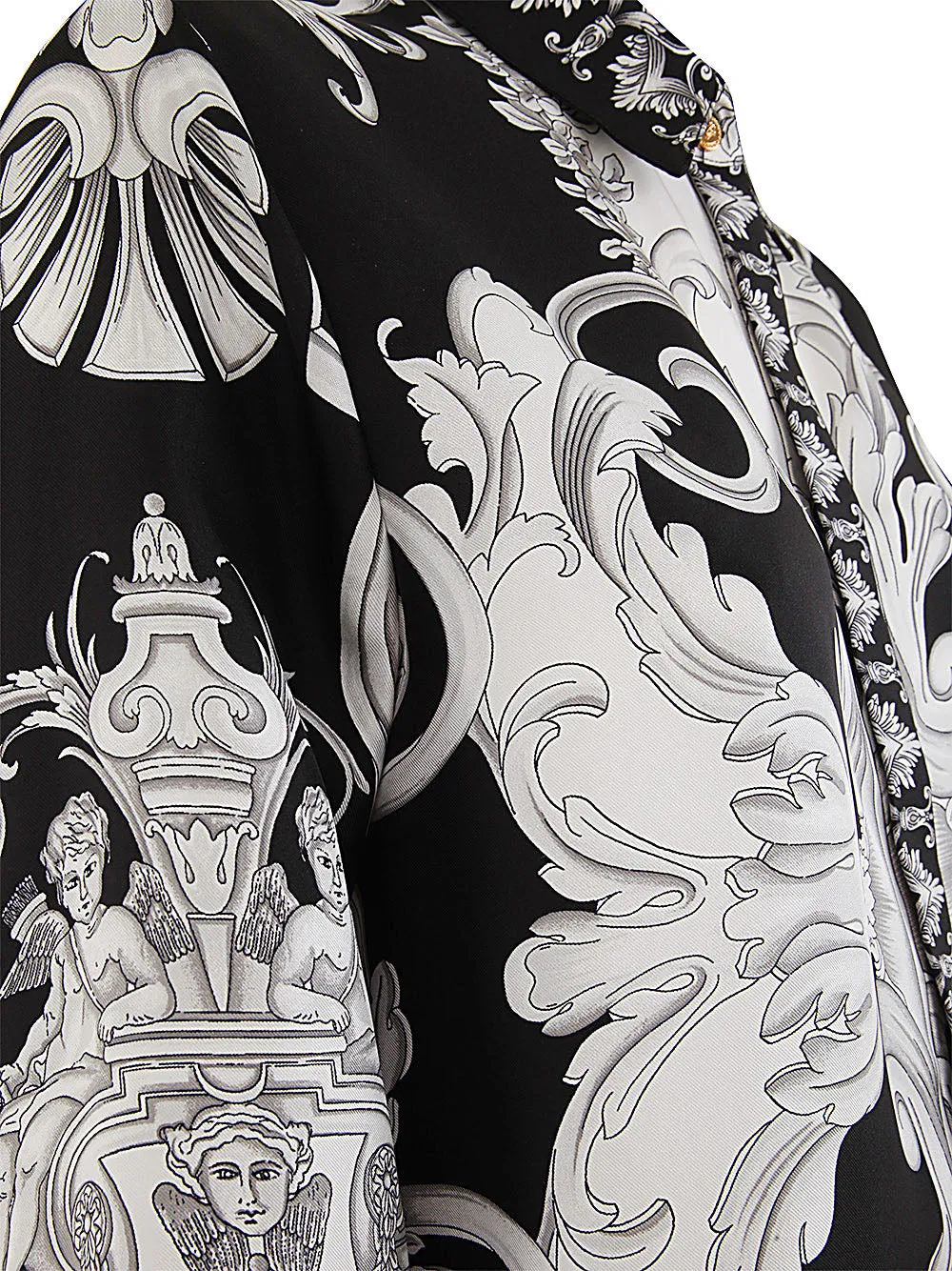Versace Baroque Pattern Long Sleeved Shirt