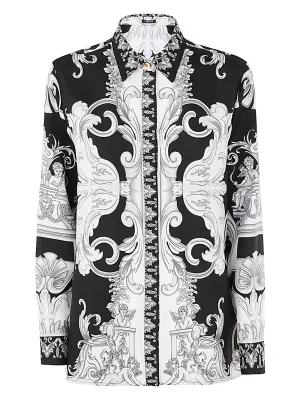 Versace Baroque Pattern Long Sleeved Shirt