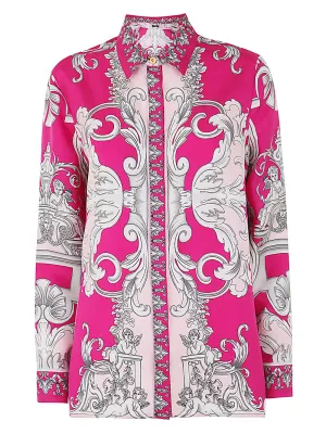 Versace Baroque Pattern Long Sleeved Shirt
