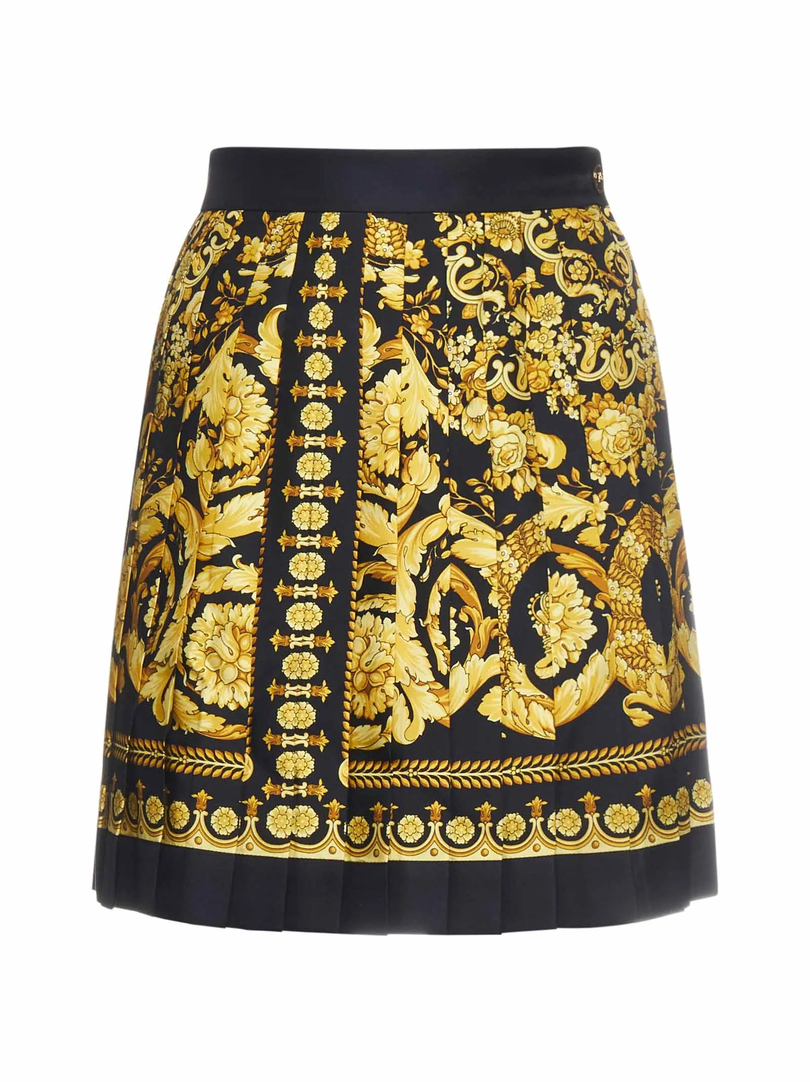Versace Baroque Pattern Pleated Skirt