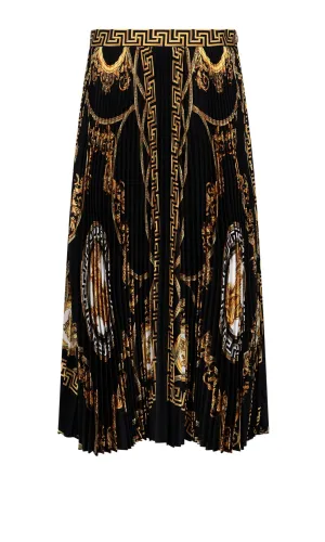Versace Baroque Print Midi Skirt
