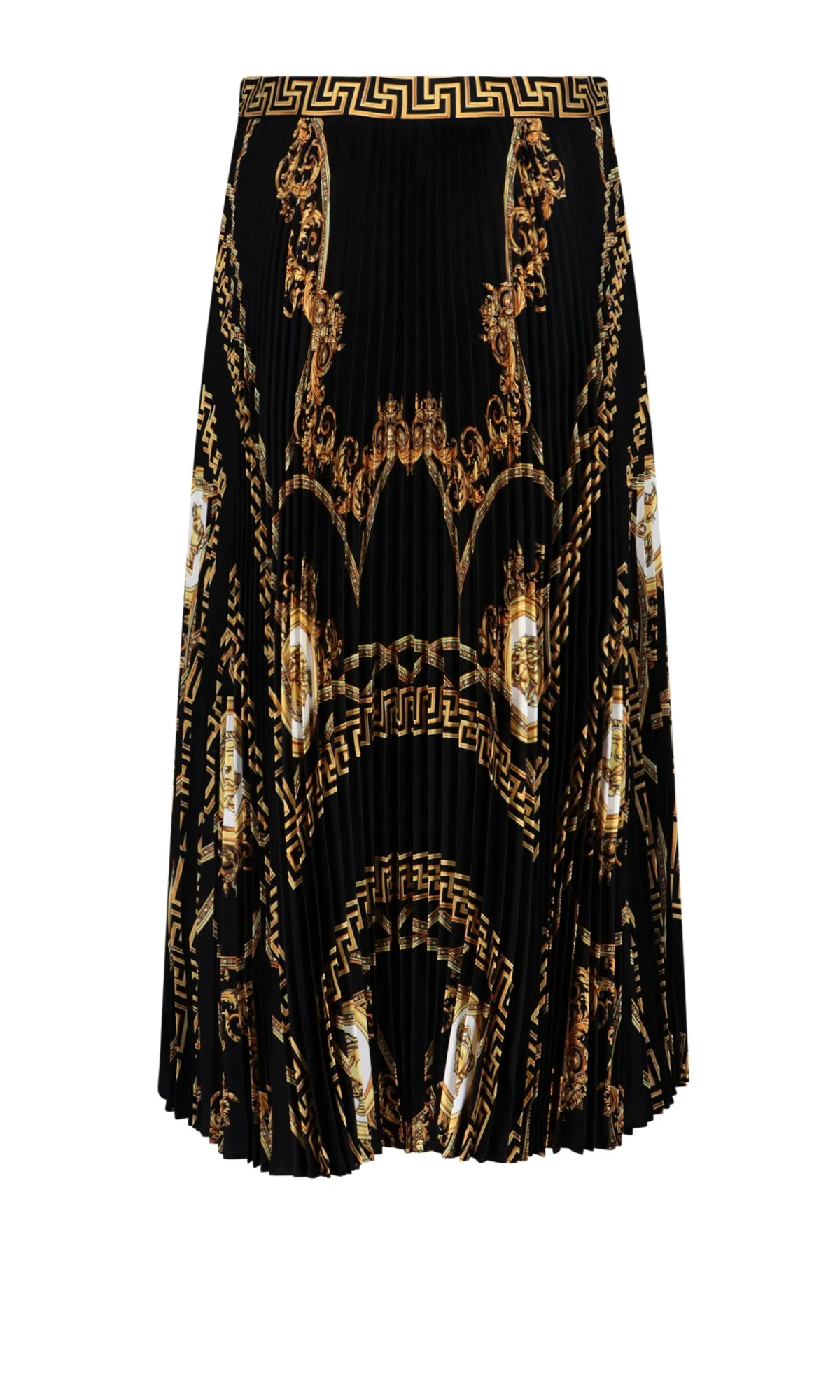 Versace Baroque Print Midi Skirt