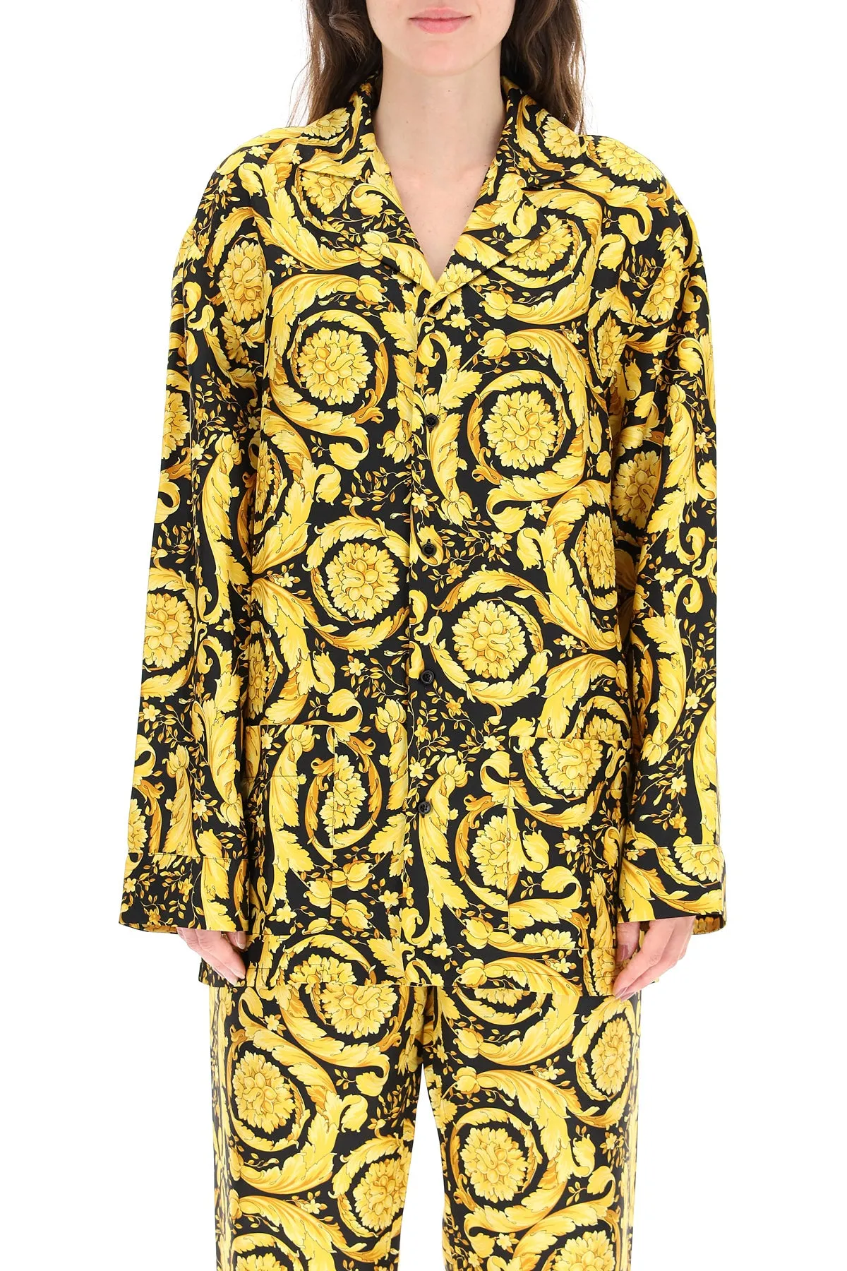 Versace Baroque Print Pajama Shirt