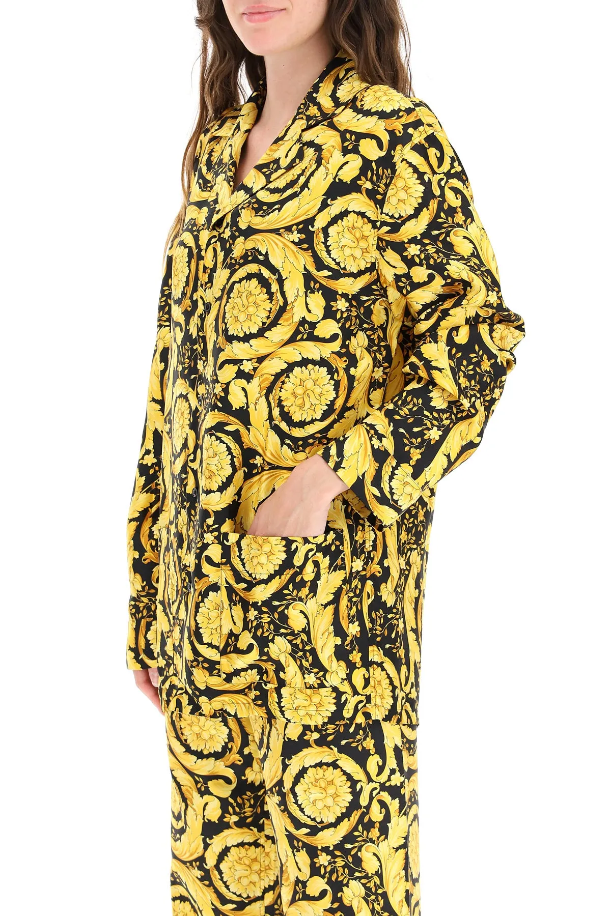Versace Baroque Print Pajama Shirt