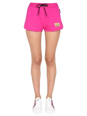 Versace Greek Logo Patched Shorts