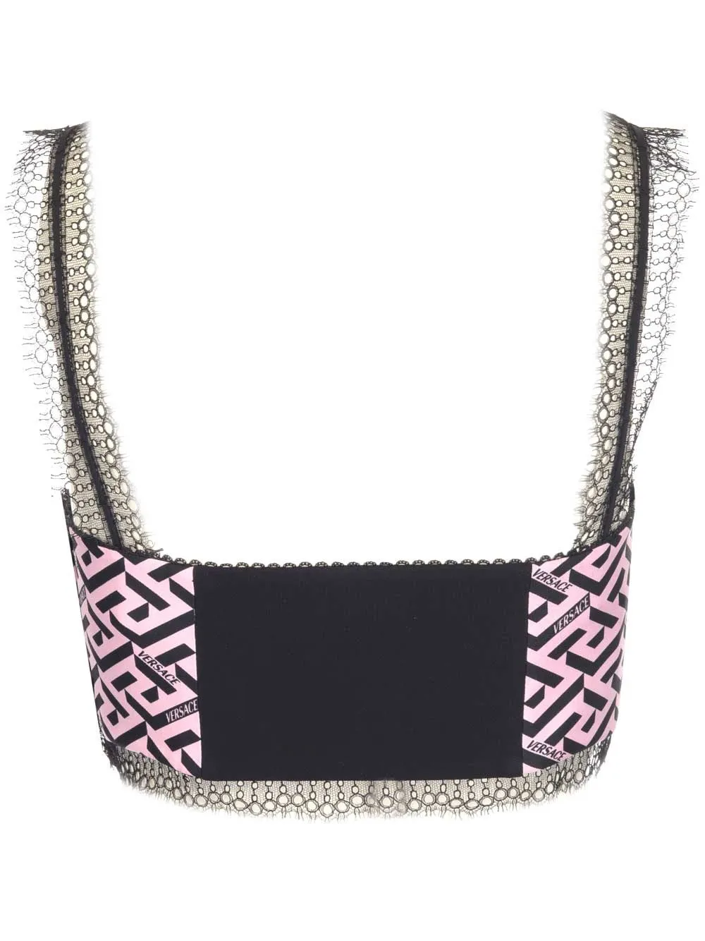 Versace Lace Trim Cropped Top