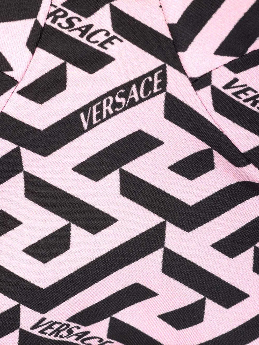 Versace Lace Trim Cropped Top