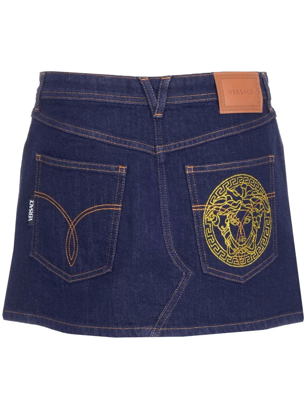 Versace Logo Patch Mini Skirt
