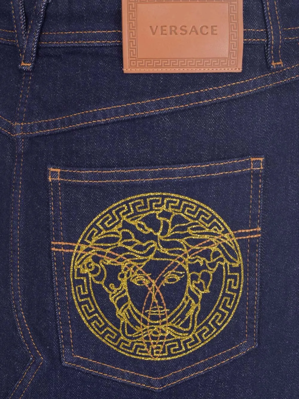 Versace Logo Patch Mini Skirt