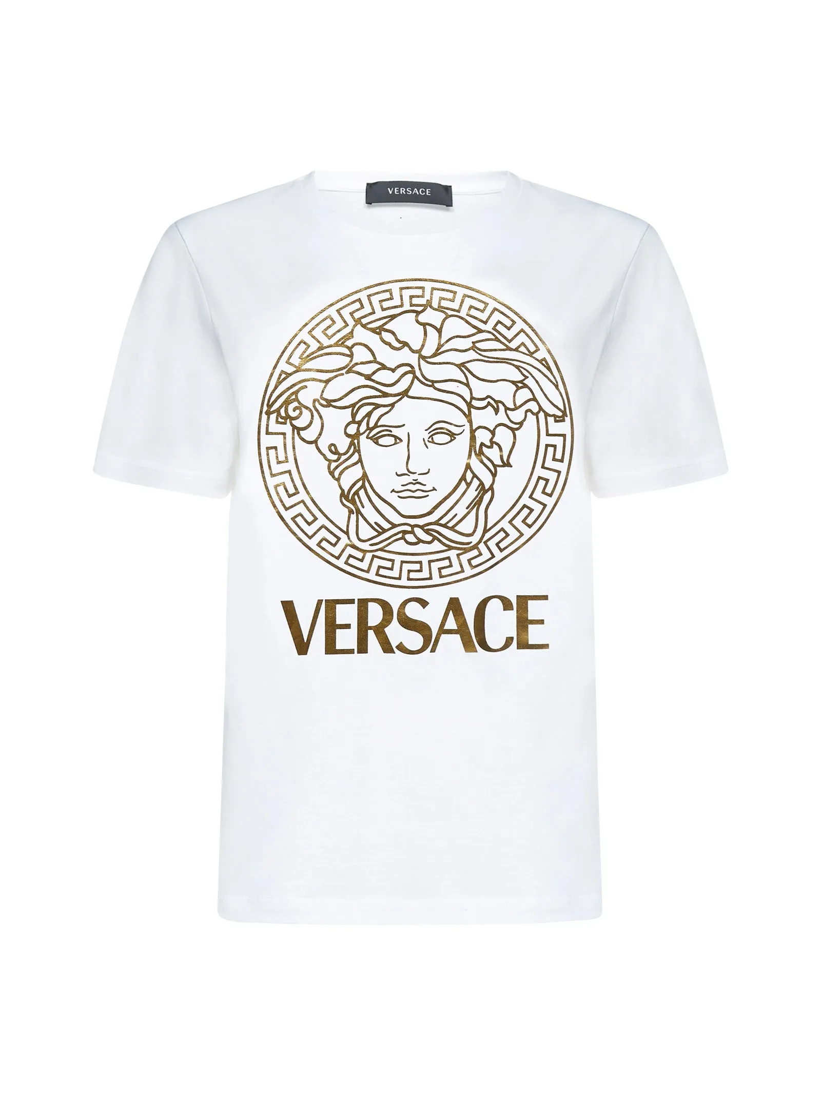 Versace Logo Print Crewneck T-Shirt