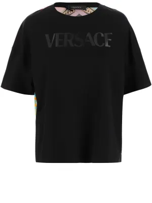 Versace Logo Printed Crewneck T-Shirt