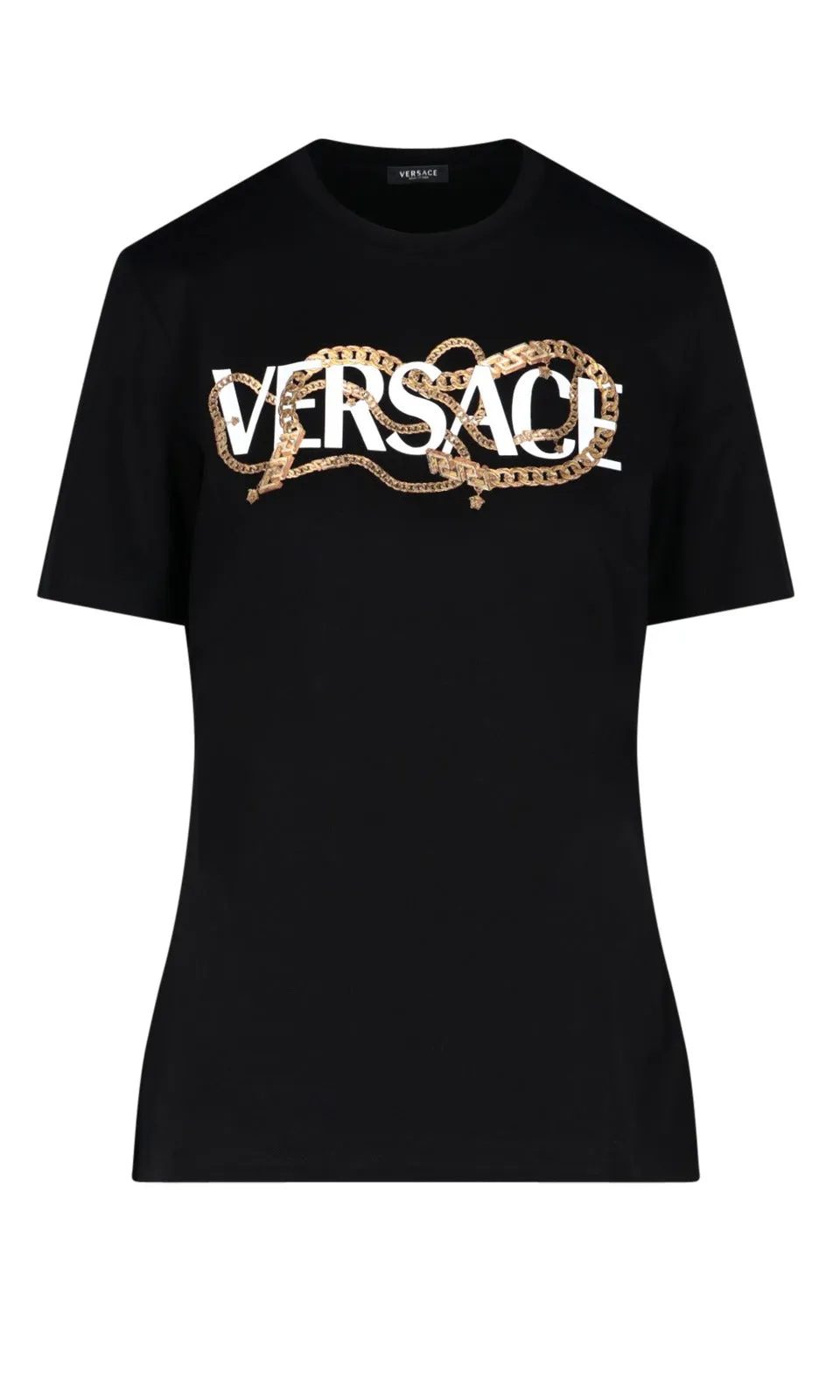 Versace Logo Printed Crewneck T-Shirt