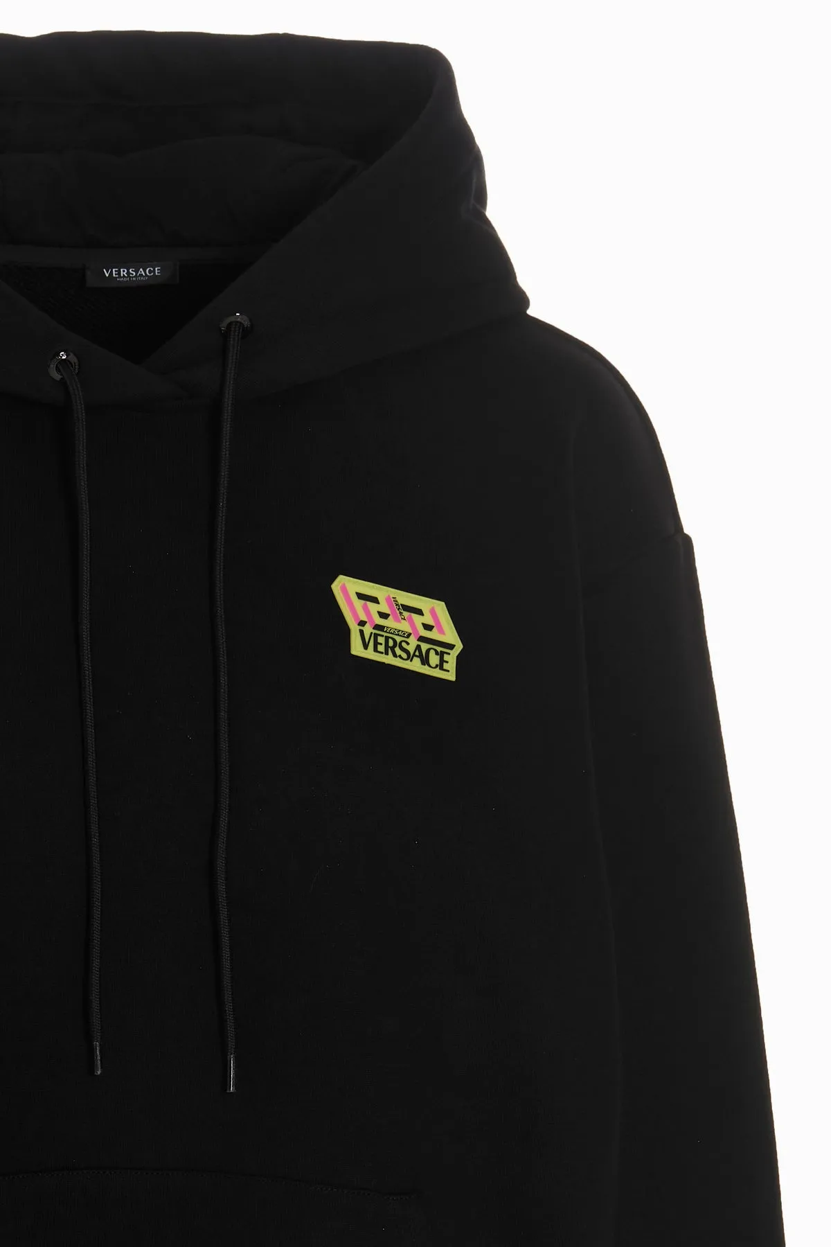 Versace Logo Printed Drawstring Hoodie