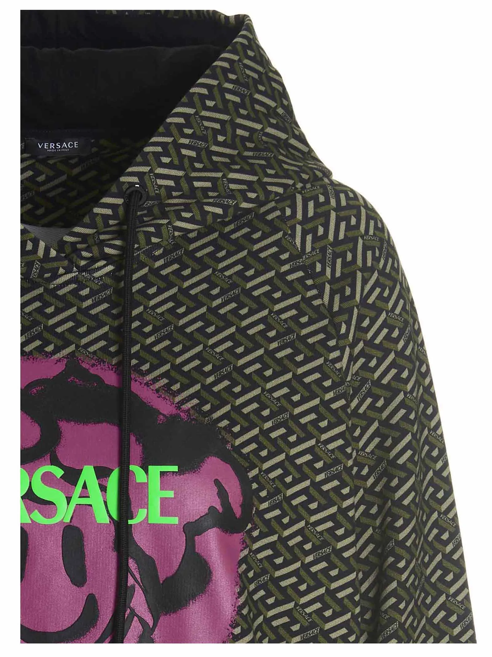 Versace Monogram Drawstring Hoodie