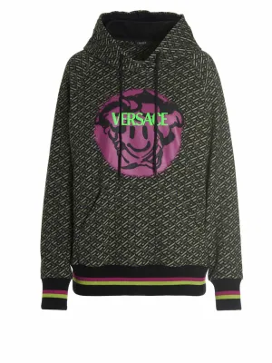 Versace Monogram Drawstring Hoodie