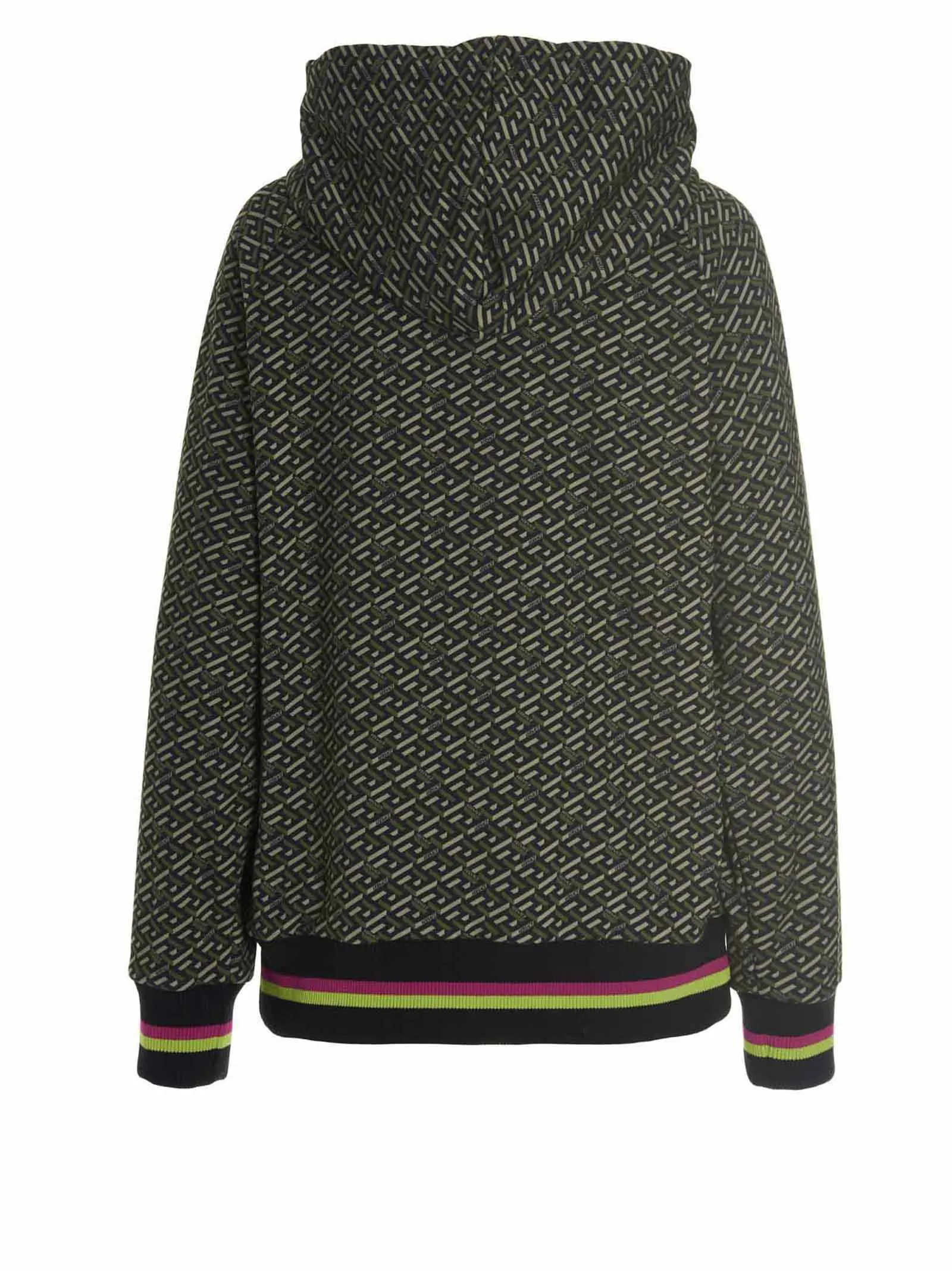 Versace Monogram Drawstring Hoodie