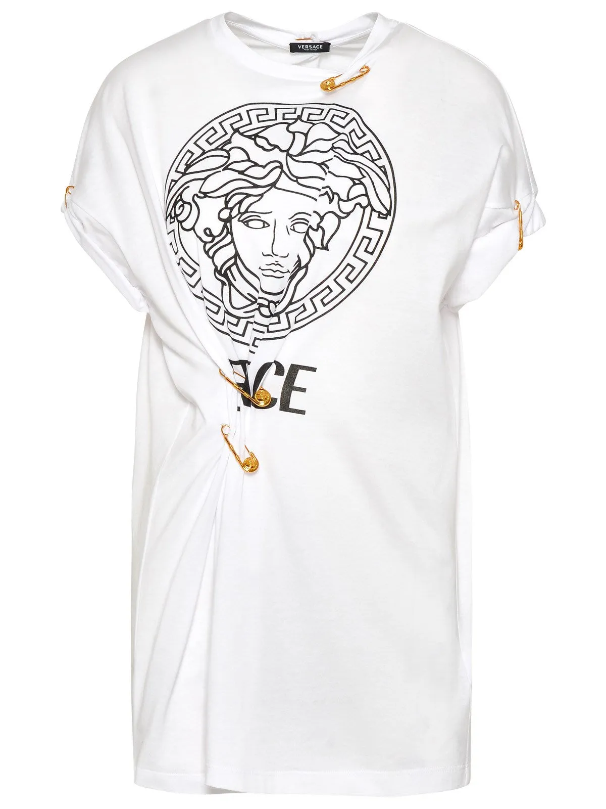 Versace Ruched Logo Printed T-Shirt