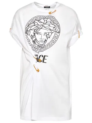 Versace Ruched Logo Printed T-Shirt
