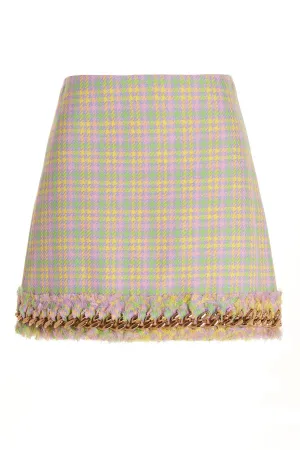 Versace Tweed Chain Mini Skirt