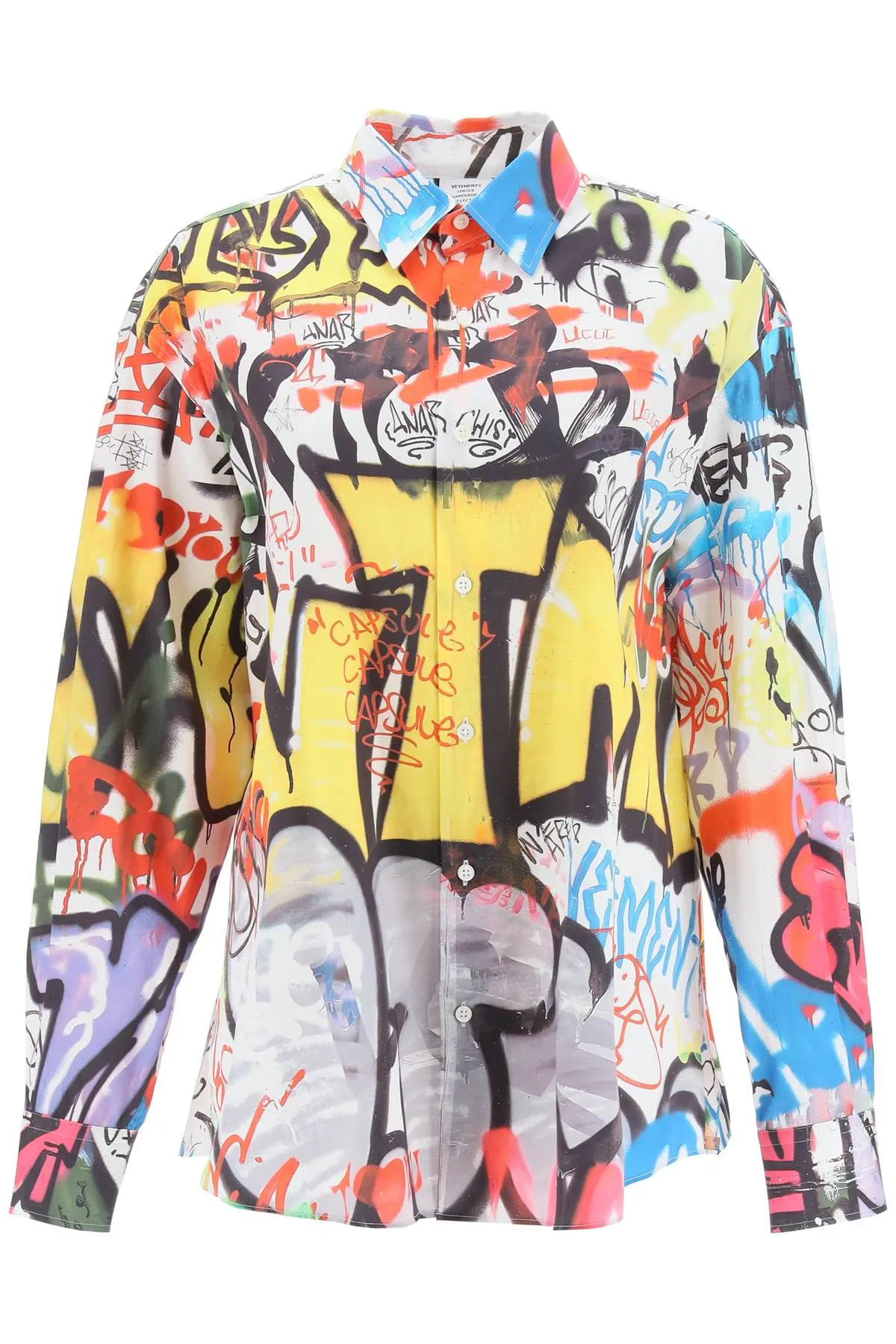 Vetements Allover Graffiti Printed Shirt
