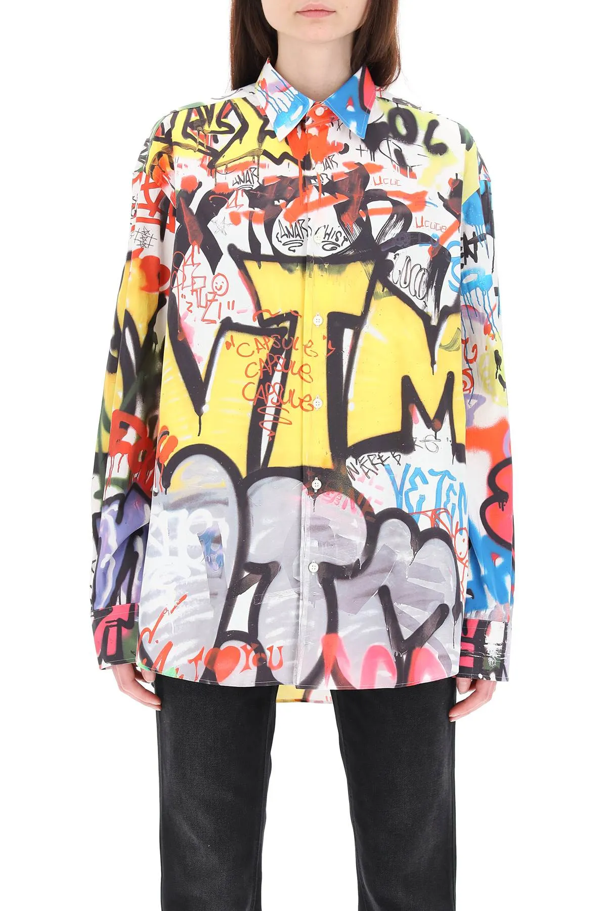 Vetements Allover Graffiti Printed Shirt
