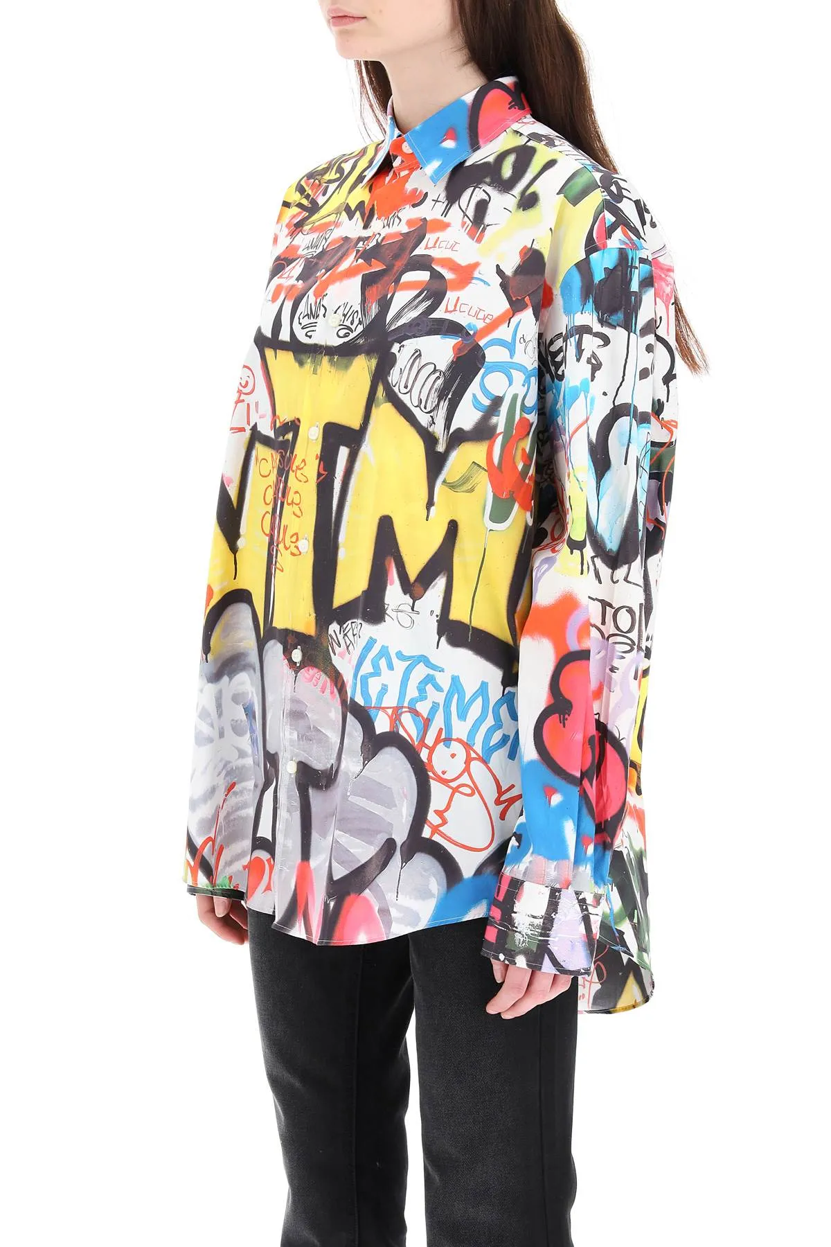 Vetements Allover Graffiti Printed Shirt