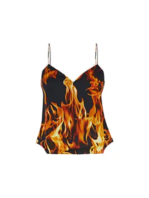 Vetements Flame Printed Camisole Top