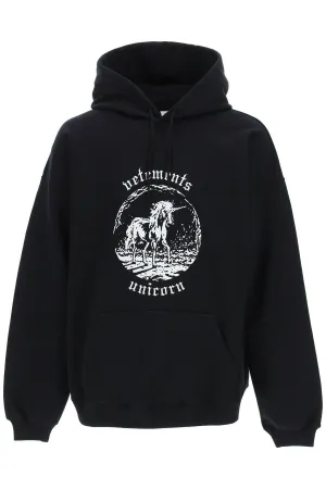 Vetements Graphic Printed Drawstring Hoodie