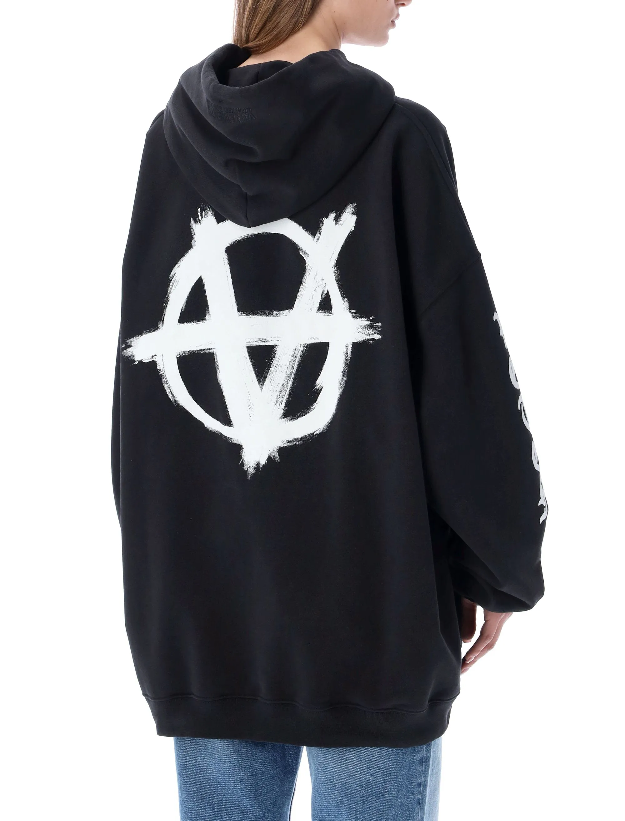Vetements Graphic Printed Drawstring Hoodie