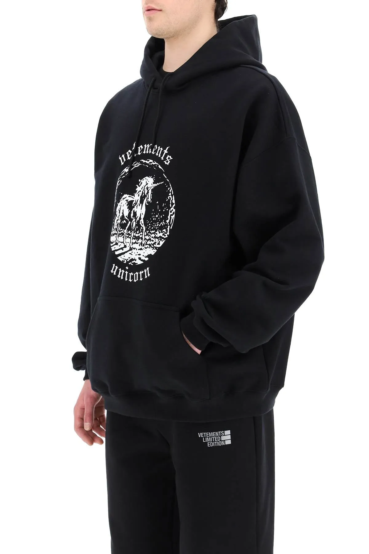 Vetements Graphic Printed Drawstring Hoodie