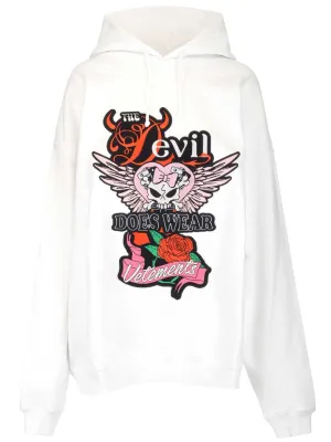 Vetements Logo Patch Drawstring Hoodie