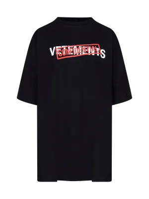 Vetements Logo Printed Crewneck T-Shirt