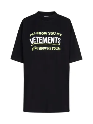 Vetements Logo Printed Crewneck T-Shirt