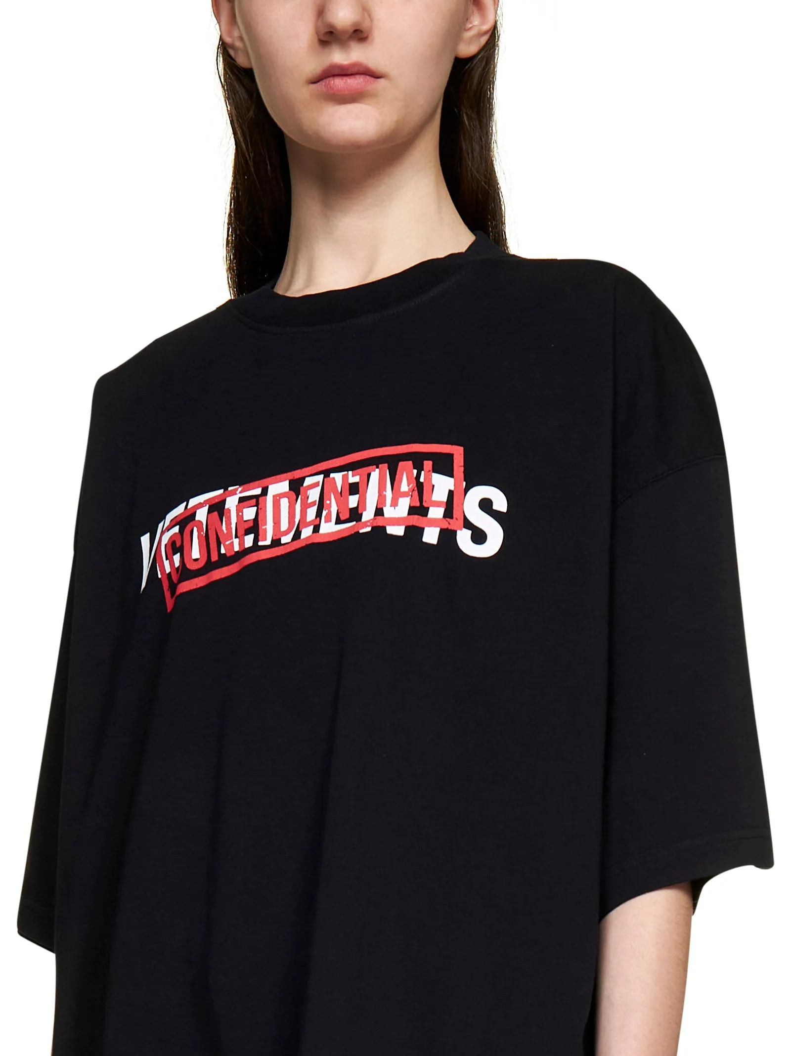 Vetements Logo Printed Crewneck T-Shirt