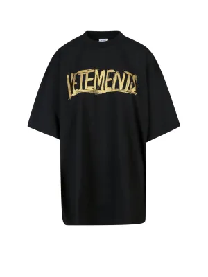 Vetements Logo Printed Crewneck T-Shirt