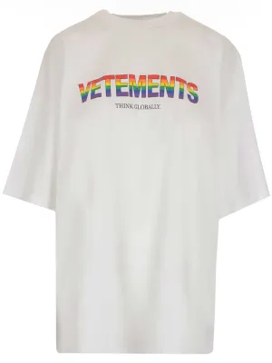 Vetements Logo Printed Crewneck T-Shirt