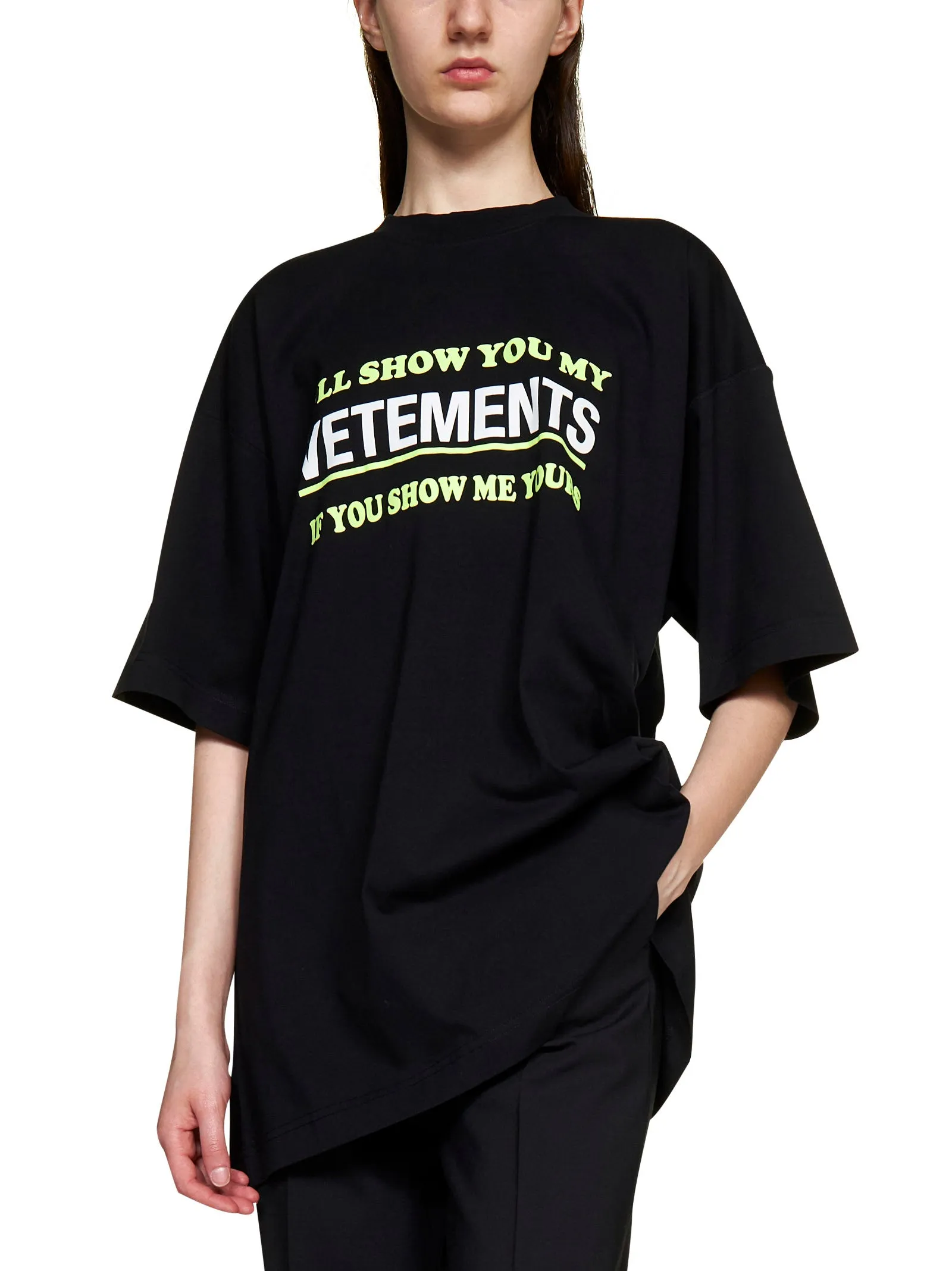 Vetements Logo Printed Crewneck T-Shirt
